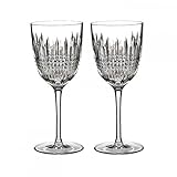 Waterford Set of 2 Lismore Diamond White Wine Glasses