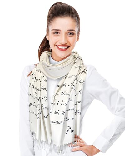 CBC Crown Large Women's Christian Religious Theme Bible Verse Inspirational Scarf For Women Shawl 28"x78"2