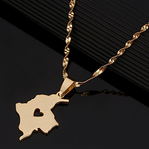 Colombia Map Pendant Necklace Map of Colombian Jewelry4