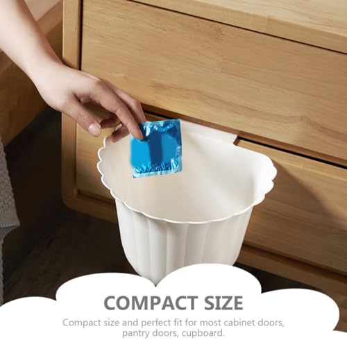 Caneca de basura colgante para cocina blanca de plástico miniatura 3
