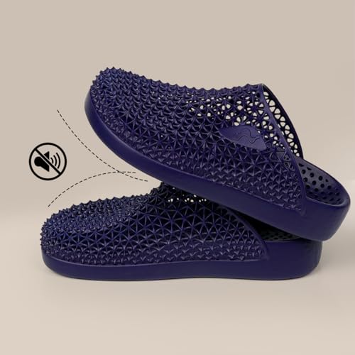 Unisex 3D Printed Slides for Men Women, Closed-Toe Slippers, Ergonomic Mellow Recovery shoes, Arch Support, Spiked Design, Moonwalker Recovery Sandals4