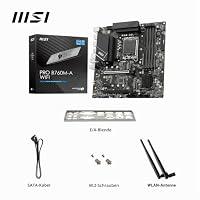 MSI PRO B760M-A WiFi Motherboard, Micro-ATX - Für Intel Core Prozessoren der 12., 13. & 14. Generation, LGA 1700 - DDR5 Memory Boost 6800+MHz/OC, PCIe 4.0 x16 Slot, M.2 Gen4 Slots, 2.5G LAN, Wi-Fi 6E – Ansicht 7