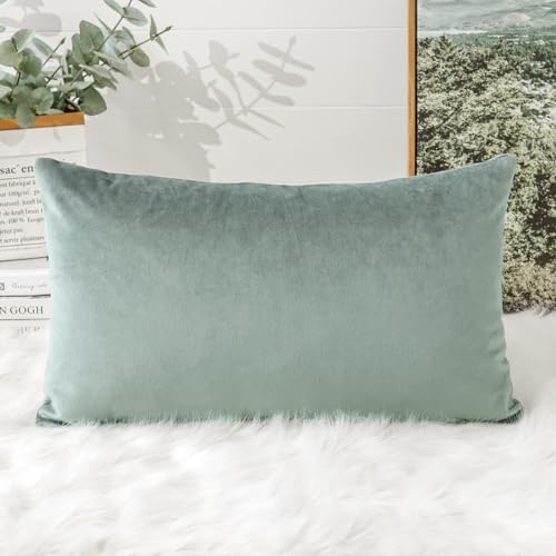 Artscope Luxury Velvet Cushion Covers Super Soft Decorative Rectangle Throw Pillow Covers Case Cushion Covers for Sofa Couch Bedroom Car Decor 40x60cm Light Gray - Image 3