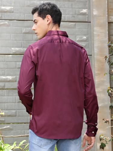 Image of Thomas Scott Men's | Solid | Full Sleeve | Slim Fit | Cotton Blend | Spread Collar | Casual Shirt