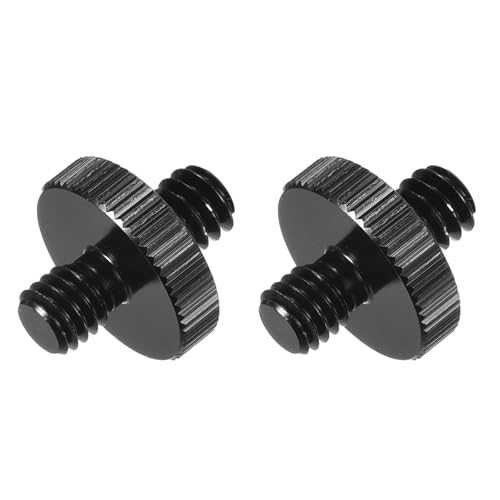 QUARKZMAN 2 Stück Mikrofonständer-Adapter 1/4 Männlich zu M6 Männlich Gewindeadapter für Mikrofonständer zu Kamerastativ-Montageadapter