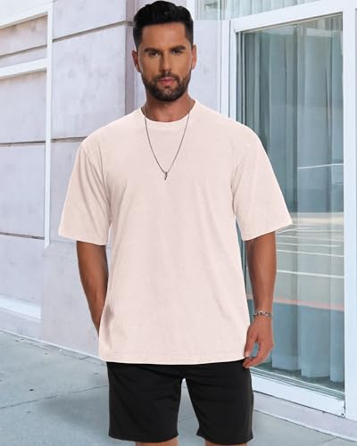 Image of Oversized Tshirts for Men Short Sleeve Vintage Washed Basic Loose Tees 2026
