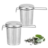 EINZIGARTIGES DESIGN : Die gebogene Griffdesign ermöglicht das Aufhängen des Teeabflusses an der Tasse und die lange Griffgestaltung schützt vor Brennung der Fingern und passt zu Tee-Schalen, Tee-Tassen und Tee-Töpfe in verschiedenen Größen.