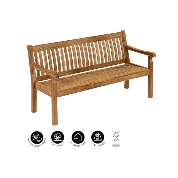 Patioco Gartenbank Havanna 3-Sitzer Teakholz