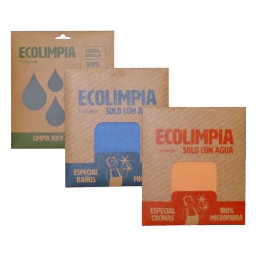 10XDIEZ Pack 3 bayetas ecolimpia 3 Colores (Multicolor - 40x50cm)