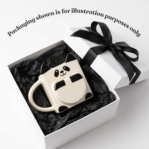 Image of Ceramic Panda Coffee, Tea Mug with 3D Cookie Biscuit Tea Bag Holder | Cute Panda Cup with Snack Holder | Tea Mug Gift |240ml | Microwave & Dishwasher Safe -Gift for Panda Lovers, Kids, Teens & Adults