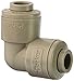 Parker Hannifin A4EU4-MG TrueSeal Acetal Elbow Union Fitting with EPDM Seal, 1/4" Push-to-Connect Tube x 1/4" Push-to-Connect Tube, Gray