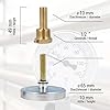 Lantelme Termometro riscaldamento manicotto a immersione 120 °C termometro a immersione per acqua fredda quadrante nero Termometro analogico riscaldamento bimetallico 4672