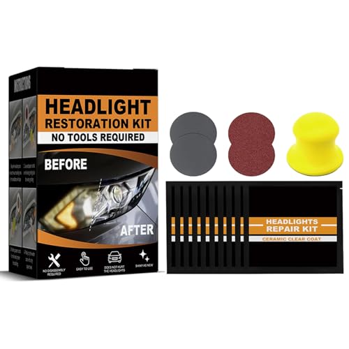 Restowipes Headlight Restoration Kit, 3 Wipes to Restore Clarity, Removes...