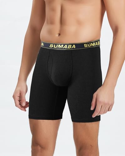 ZONBAILON Mens Underwear Boxer Briefs Moisture-Wicking Breathable Bamboo Viscose Boxer Pouch2