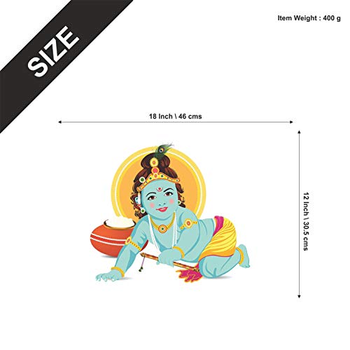 Image of PAPER PLANE DESIGN Paper Baby Krishna Poster for Pregnant Women - 12 x 18 Inch, Multicolor (Design-G)