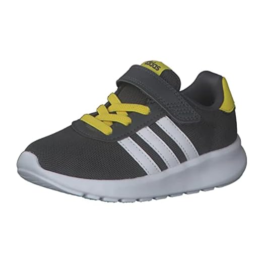 Adidas Lite Racer 3.0 EL I, Sneaker, Grey Five/FTWR White/Impact Yellow, 26 EU