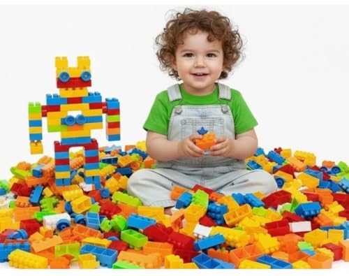 Image of ENVOLO MART Plastic Building Blocks for Kids Building Blocks Toy for Kids Puzzle Games for Kid,Toys for Children Educational & Learning Toy for Kid,Girls & Boys 60 Pieces