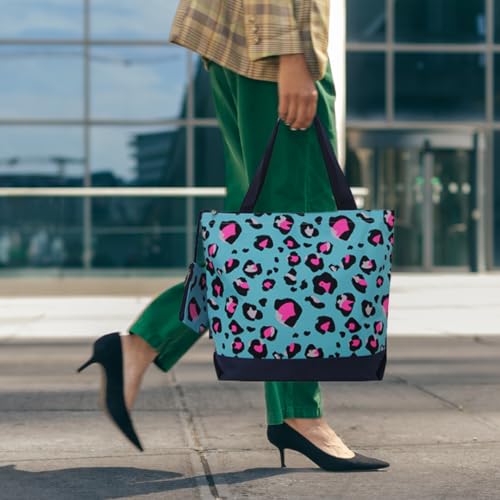 Image of NGIL Medium Top Zipper Closure Canvas Tote Bag with Attached Matching Coin Purse For Moms and Nurses