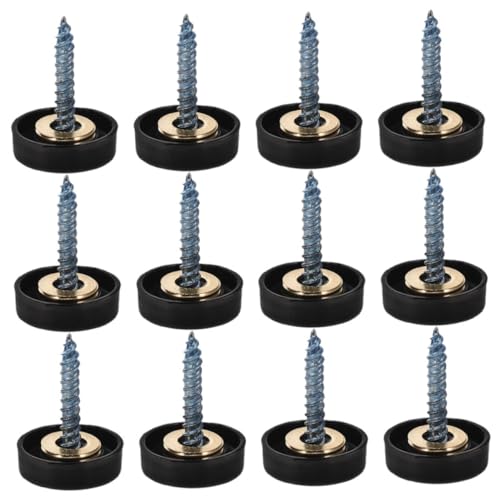 FUNOMOCYA 12pcs Mirror Nail Covers Decorative Screw Caps Advertising Mounting Screws Easy to Install Stainless Steel
