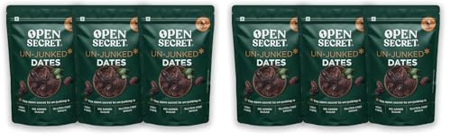 Image of Open Secret Dates | 1.5kg | Healthy Snacks, Khajoor, Khajur, Dry Fruits, Dates with No Added Sugar Healthy Food & Nutritious (500gm x 3) (Pack of 2)