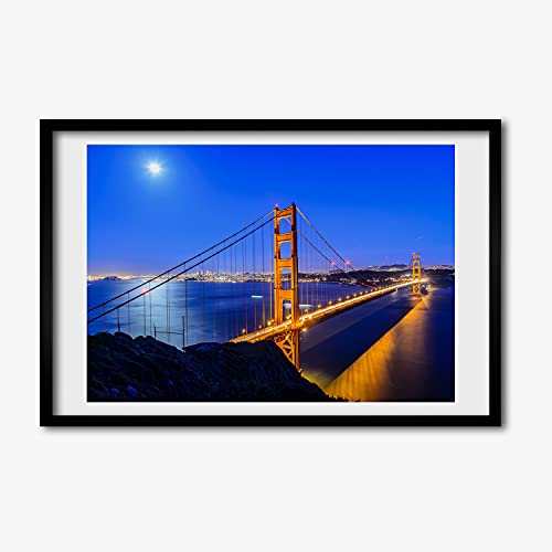 Affiche peinture cadre en bois moderne pour habiller un mur vide