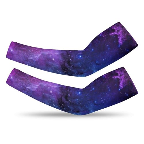 QiErDesign Cool Galaxy Sports Compression Arm Sleeves for Men & Women - Youth Arm Sleeve Baseball Volleyball Sleeves & Basketball Sleeve