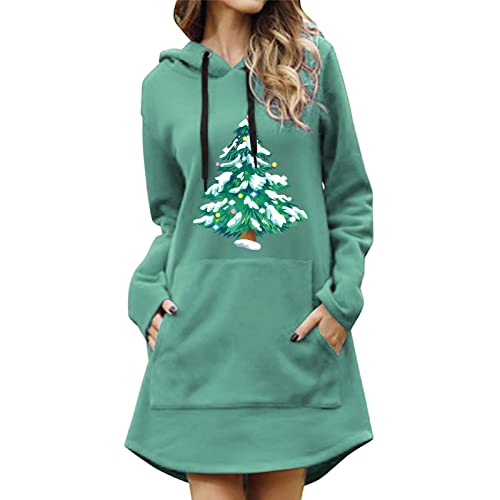 BOTCAM Christmas Hoodie Dress Women's Christmas Jumper Christmas Dresses Hoodie Christmas Jumper Women's Print Hoodie Dress Mini Dress Hoodie Long Christmas Dress with Pockets Long Hoodie, Blue 4, L BOTCAM Christmas Hoodie Dress Women's Christmas Jumper Christmas Dresses Hoodie Christmas Jumper Women's Print Hoodie Dress Mini Dress Hoodie Long Christmas Dress with Pockets Long Hoodie, Blue 4, L