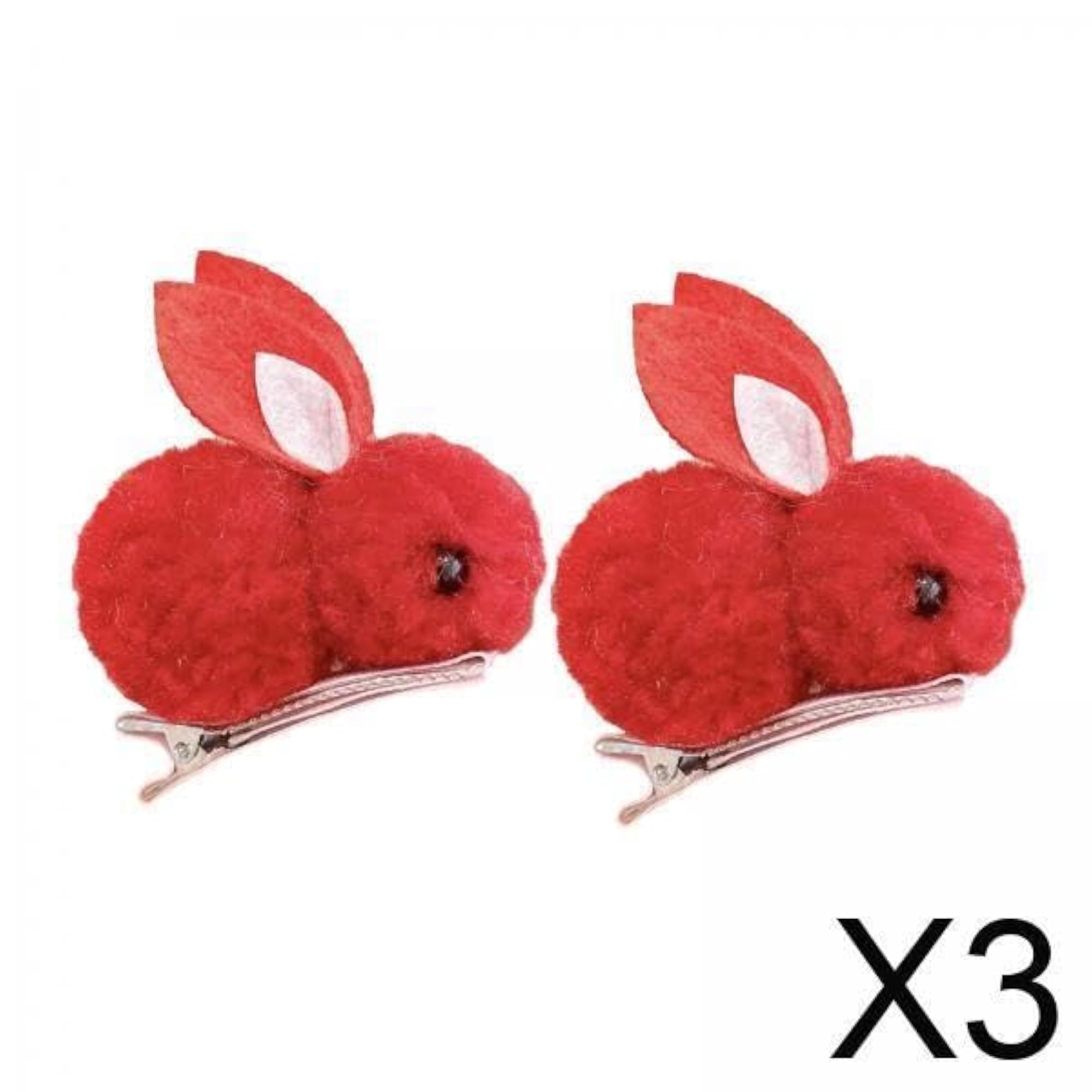 Bunny Hair Claw Cute Easter Rabbit Hairpin, Red