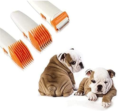 URBANER Cordless Pet Hair Trimmer for Dogs and Cats, Professional Dog Hair Clipper, Electric Shaver for Large & Small Pets, Ceramic Blade, Low-Vibrant, White, MB-033
