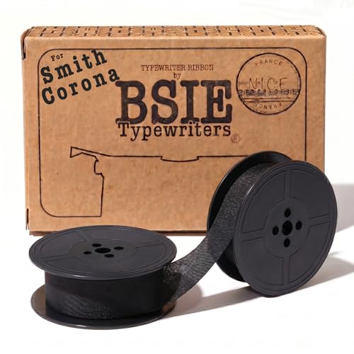 BSIE Typewriters – Smith Corona Typewriter Ribbon – Black – Fits Silent Super, Sterling, Galaxie, Skyriter, Classic 12 – GR9 – Tested in Nice, France