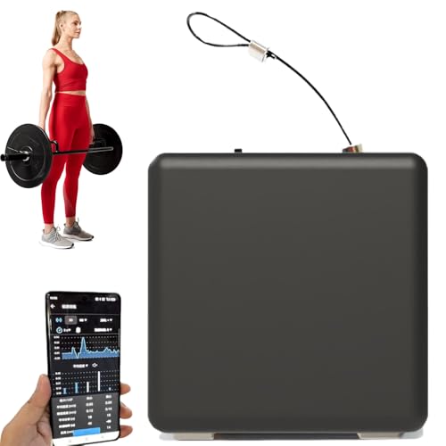 Smart Resistance Training Device, Velocity Based Training Tool, App Real-Time Digital Display, with 9 Test Modes and Voice Broadcast, ±1.0mm Detection Accuracy, Suitable for Home Gym Use