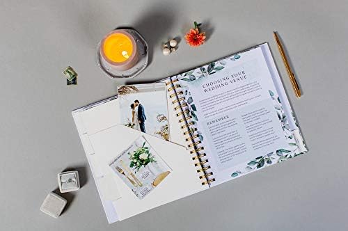 The Complete Wedding Planner Green Floral - UK Bridal Planning Book Journal & Organising Diary, Engagement Gift, Countdown Calendar