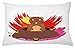 ABAKUHAUS Groundhog Day Collection Housse d'oreiller, Marmot Hiver Printemps, Taie d'oreiller Décorative Carrée, 65 cm x 40 cm, Multicolore