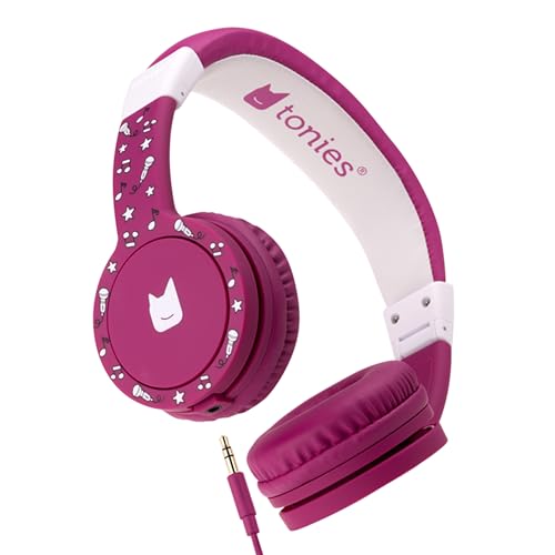 Image of Tonies Foldable Wired Headphones for Kids - Comfortably Designed to fit On-Ear - Works with Toniebox and All 3.5mm Devices - Purple