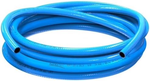 AUPROTEC manguera de aire comprimido Ø 10 mm interior, manguera de PVC de 1 m con refuerzo de 3 capas para compresores de aire, rollo/metro, manguera altamente flexible para compresor