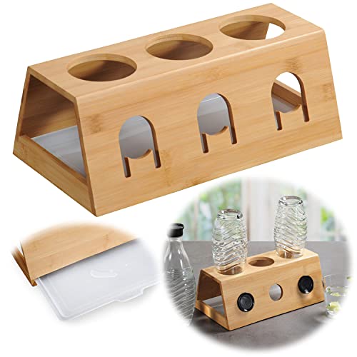 LS-LebenStil 3-Fach Flaschenständer - FSC Holz Bambus - passend für...
