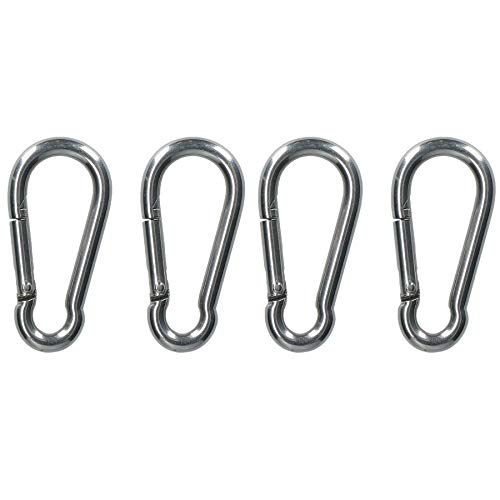 AB Tools Carabina Carbine Hook Snap Shackle 6mm Marine Grade Stainless Steel 4 Pack