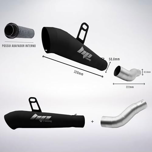 Escapamento Esportivo Compátivel Com Hornet Injetada CBR600 2008/2014 - Ponteira Esportiva MEGAPHONE