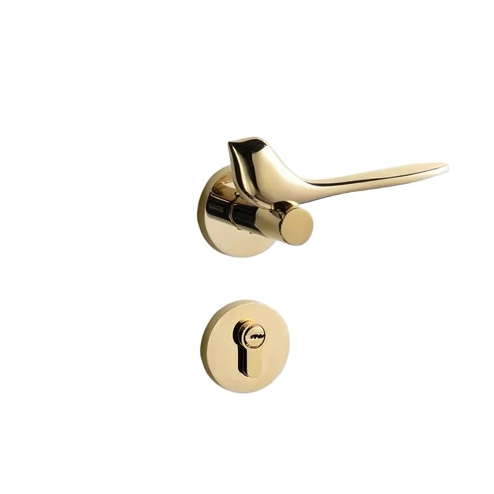 BSAXITHZB Door Lock Bedroom Door Handle Silent Household Split Wooden(Mute Lock Body 3)