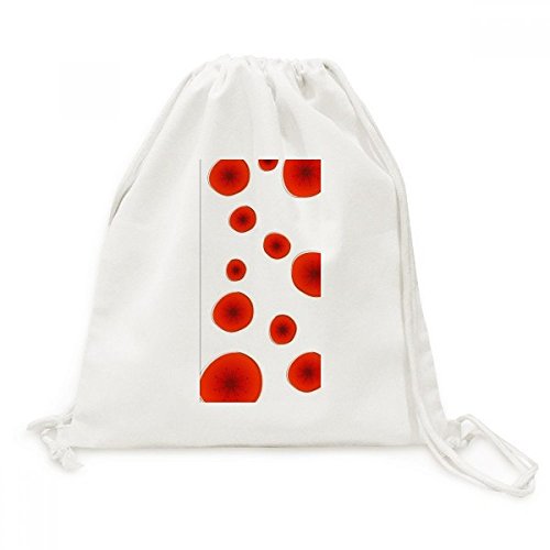 Sac à dos cordon toile léger pour voyager sans encombre avec motif peinture fleurs rouge