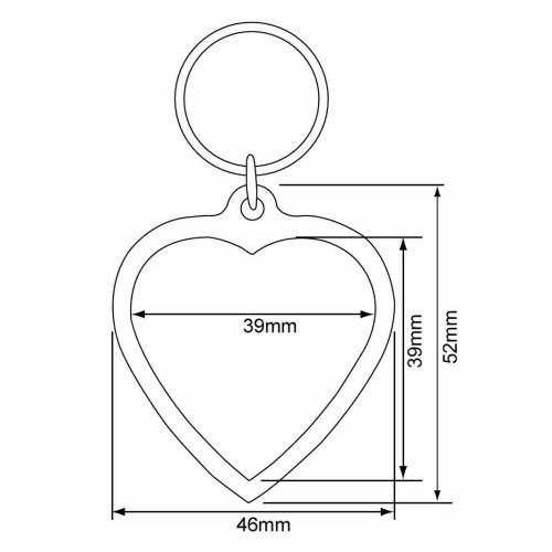 PC3721® Portachiavi Portafoto a Forma di Cuore