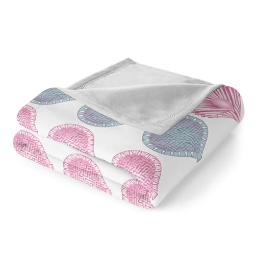 Hixingo Kuscheldecke Fleecedecke Wolldecke, 3D Herz Mikrofaser Sofa Überwurfdecke Kuscheldecke Flauschig Sofadecke, Weich Sofaüberwurf Couchdecke Wohndecke Fleecedecke (80x120cm,Hülse) – Bild 6