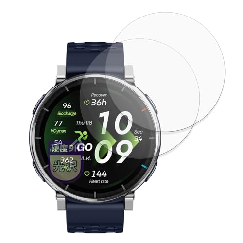 MotoMoto �t�B���� Amazfit Active 3 premium (2���Z�b�g) �p 9H (�����K���X �����̍��d�x) �ی�t�B���� �������Ŕ����� ���{��