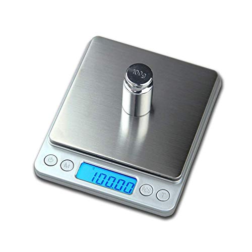 JYCTD Básculas de Cocina de Bolsillo de 500g y 0,01g, Mini joyería, balanza de Gramos de Oro, balanzas de Peso, balanzas Digitales de Alta precisión para joyería