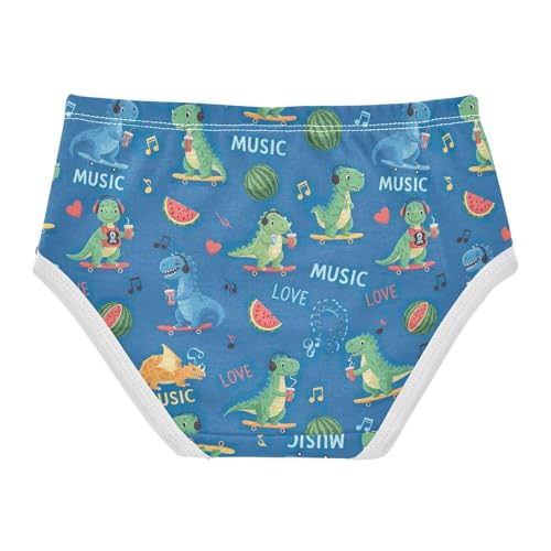 Joisal Fancy Toddlers Underwear Floral 2t Cotton Panties Little Girl Cartoon Dinosaurs Music Kids Undies Briefs2