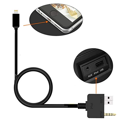 Audio Interface AMI for Kia Hyundai 3.5mm AUX Audio Interface Pow-er Cable Music for IP 11 Pro max Xs Max X 8 8 Plus 7 7 Plus 6 6s Plus