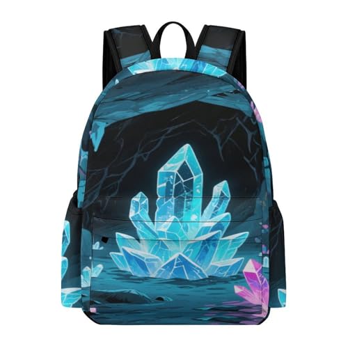 Glacier Cave Printed Backpack Water-Resistant Pack Stylish Bag Lightweight Travel Backpack