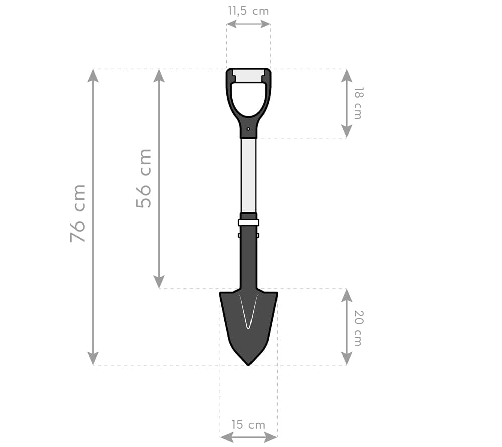 Spear Head Spaten - Verstärkte Fiberglas Gartenschaufel mit gepolstertem D-Griff - Preisgekrönte Schaufel - Modell SHFD2