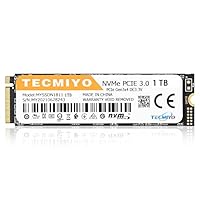 TECMIYO M.2 NVMe 1TB Internes Solid State Drive M.2 2280 3D NAND PCIe Gen3x4 Geschwindigkeiten bis zu 3000 MB/s (NVME-1TB)