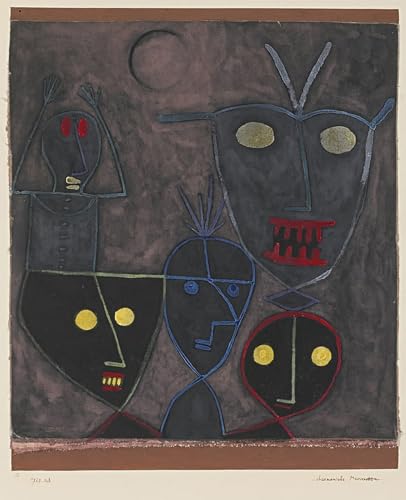 Peinture murale Paul Klee Dämonische Puppen décoration salon affiche grand format